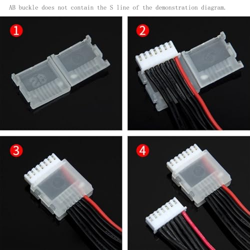 Balanced Plug Protector AB Clip, 10 Pieces of 2S-6S JST-XH Balanced Head Protection Balanced Plug Protector clamp Lock, Suitable for 2S- 6s Balance Lead