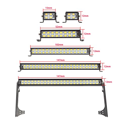 DKKY RC Roof Light Bar - 16 Lights for Traxxas TRX4, Axial SCX10, D90, CC01 1/10 RC Crawler Upgrade Parts