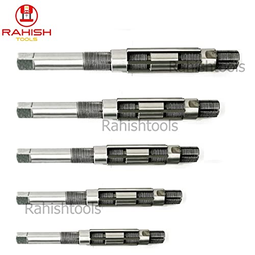Adjustable Hand Reamer H12-H16, 1-1/16" to 2-7/32", Metal & Wood | Carbon Steel Construction, Expandable Blades, 26.98-56.35mm Range, Bore Sizing Tool, Repair Workshop Use, Precise Hole Finish - size: H12 to H16 - 5Pcs