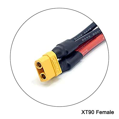 FLY RC 2pcs XT90 Plug Parallel Battery Connector Cable XT90 Connector Style Parallel Y-Harness for Quadcopters Multirotors RC LiPo Battery Male and Female Connectors - style: XT90 Parallel Cable