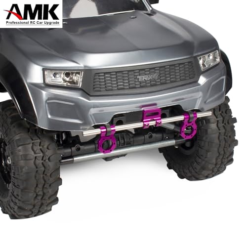 AMK Aluminum Modular Fairlead 4.5mm Tube for Tow Winch Rope 1/10 Scale Bumper Mount Accessories for RC Crawler Axial SCX10 Element Enduro Gen7 Gen8 TRX6 TRX4 Upgrades (Black) - color: Black