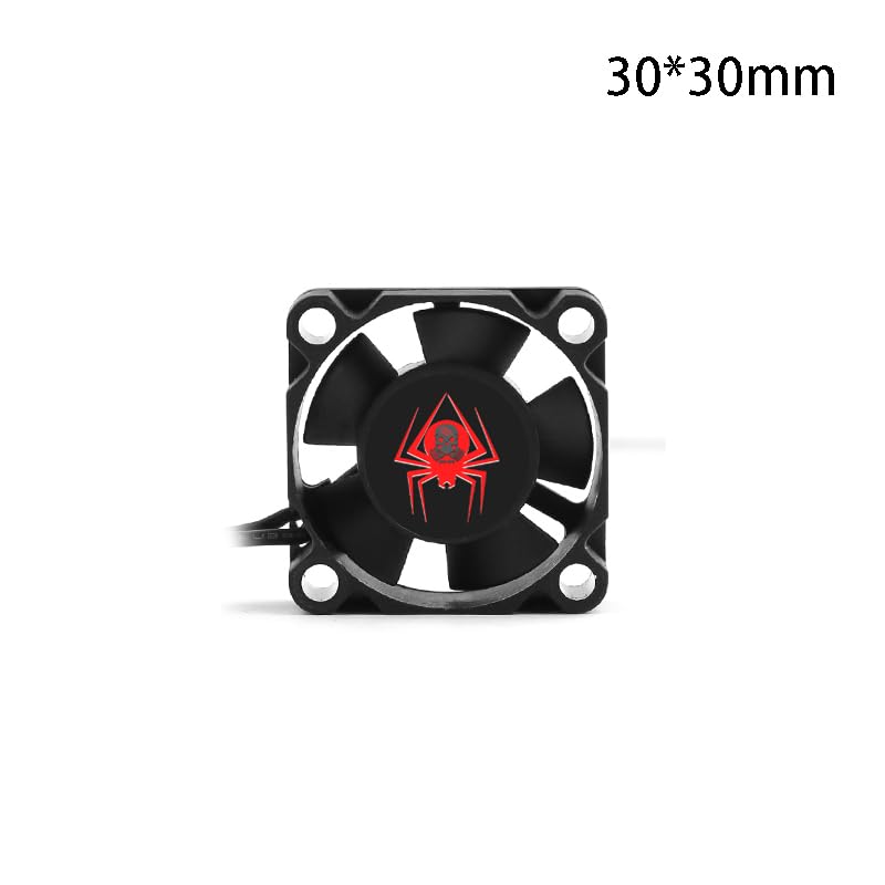High Speed RC Motor Fan 28000RPM,50mm 40mm 35mm 30mm 25mm Fan,ESC Cooling Fan 6V-8.5V for 1/8 1/10 1/12 Scale RC Car. (30mm) - size: 30mm