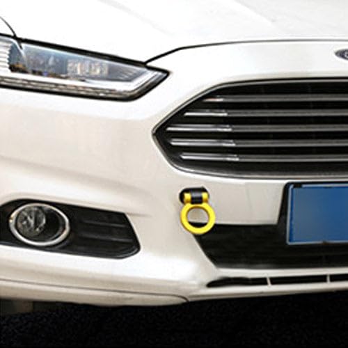 x xotic tech 2pcs JDM Track Racing Style Bumper Trailer Tow Hook Ring Decoration Sticker Universal Fit All Car Truck SUV, Red + Gold - color: Red+Gold