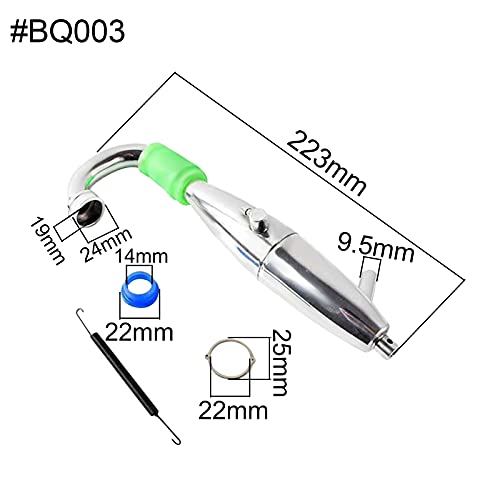 N3 Hot Spark Glow Plug for RC Nitro Engines Car Truck Buggy Pack of 5,Exhaust Pipe SH 21 28 Level BQ003 Engine Exhaust Tube for HSP Model Car 1/8 RC Cars Spare Parts