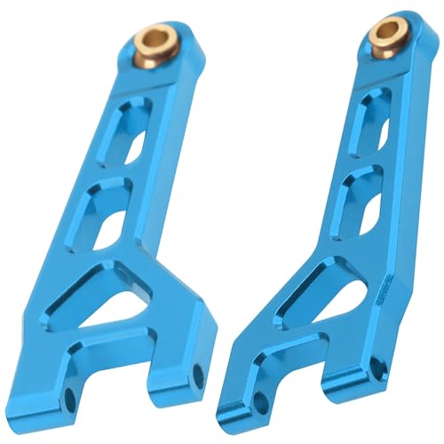 ShareGoo Aluminum Suspension Arms Set Swing Arms Front Rear A Arms Compatible with Hyper Go H16BM H16DR H16 MJX 16207 16208 16209 16210 1/16 RC Upgrade Parts (Blue) - color: Blue