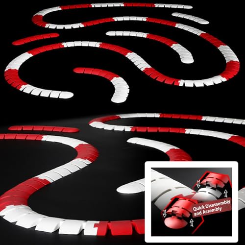 New 60 Pcs Drift Field Fence Drift Track for 1/28 Wltoys K979 K999 Mini-Z Mini-D Rc Car,Soft Silicone Durable Anti-Scratch Drift Runway Race Car Track Decorative Accessories - size: 60 Pcs
