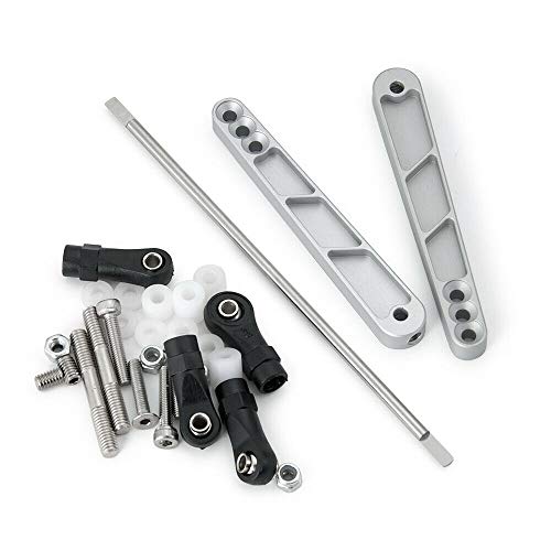 Alloy Rear Anti-Sway Bar Swaybar Set for 1/10 RC Axial Wraith RR10 Bombers (Silver) - color: Silver
