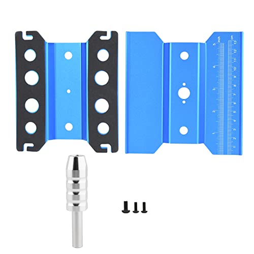 ZJchao Rotation Repair Station Assembly Platform Work Stand for /8/10 Scale RC Model Cars - Height & Aluminum (Blue) - color: Blue