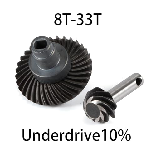 Overdrive Underdrive Helical Axle Gear Set 24/8T 27/8T 30/8T 33/8T for Axial SCX10 AR44 AR45 Capra Axle VS4-10 F9 Phoenix F10 (33T 8T) - color: 33t 8t
