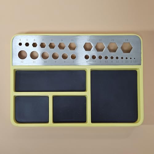 Magnetic Parts Tray, Durable RC Tool Holder with Hexagonal Holes for Model Aircraft and Car Repairs (other 3)