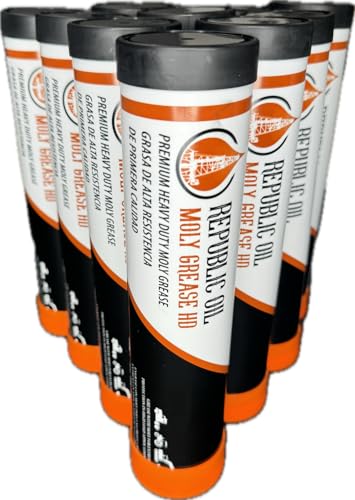 4 Boxes / 40 Tubes Premium 3% Moly #2 EP2 Heavy Duty Grease 10x14oz | Construction | Mining | Agriculture | Fifth Wheels | Moly Grease | Extreme Pressure | EP2 | Pins and Bushings - size: 40 x 14 oz Tubes