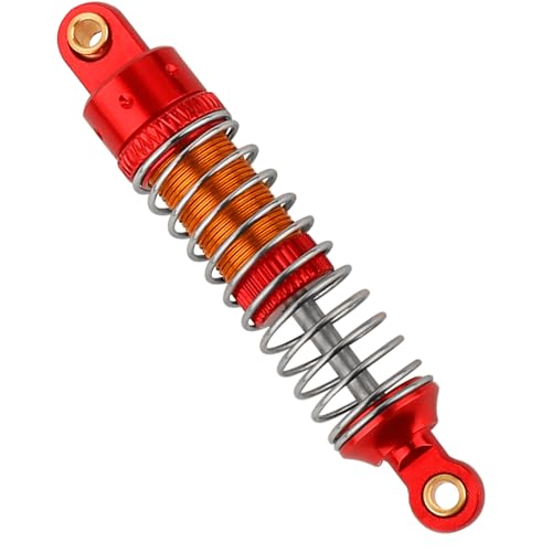 4PCS 53mm/59mm/66mm Aluminum Shocks Absorbers Oil Threaded Damper for 1/18 RC Crawler TRX4M TRX-4M Bronco Defender K10 Upgrade Parts,Silver Color Spring (53mm red) - color: 53mm red