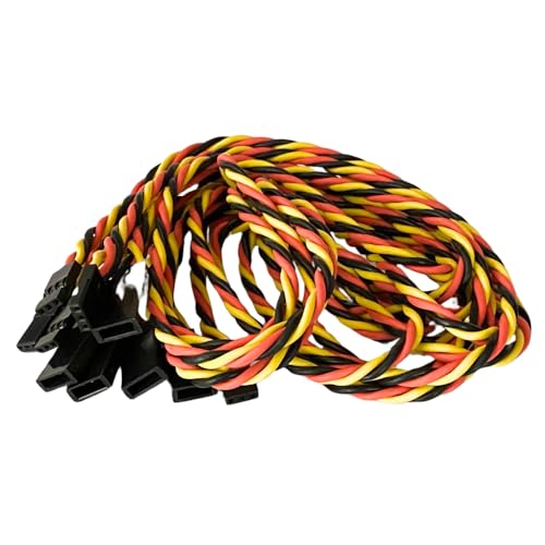 BackBayRC - 20awg Twisted Servo Extension Cable - 100 Strands for RC Vehicles, Drones, E-Bikes - 6 Lengths / 5 Wires per Pack (75CM / 30in / 2.5ft) - style: 75CM / 30in