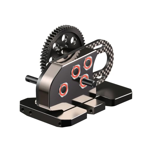 RC Upgrade Accessories for SCX10 II for Element for Enduro 1/10 for LCG Chassis Kit with Overdrive Gearbox Skid Plate Servo Mount Frame Braces RC Crawler Trail Truck Car Parts(Gearbox) - size: Gearbox