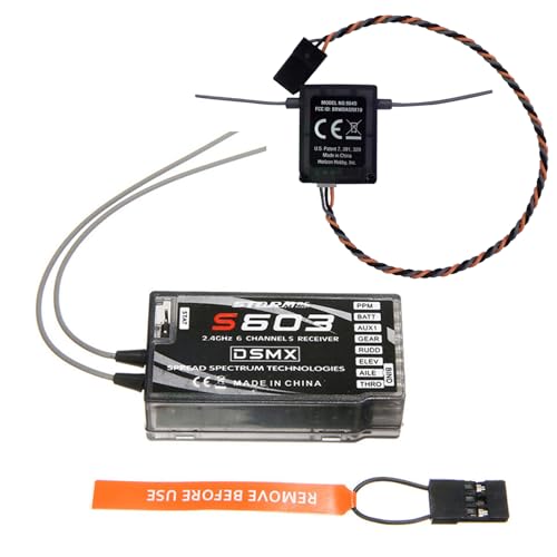 6 Channels 2.4GHz S603 Aircraft Receiver for JR/Spektrum DSM-X DSM2 Remote Control Ultra Long Range 6CH 3.5-9.6V Receiver - color: S603 Host + Satellite