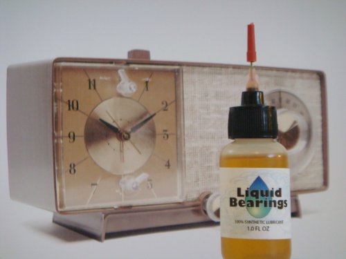 Liquid Bearings, 100%-Synthetic Oil for Clock-radios, gets Old Sticky Movements Going Again!