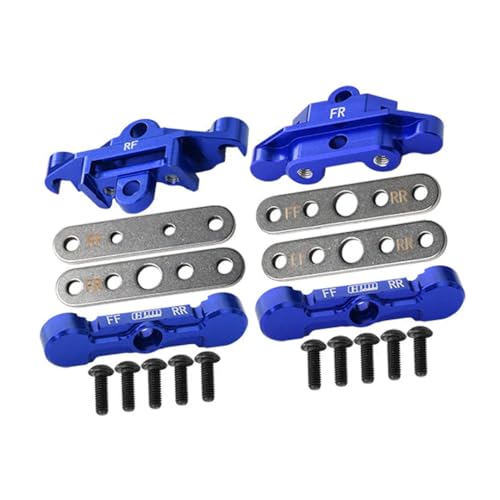 GPM 7075 Alloy Front & Rear Tie Bar Mounts & Suspension Pin Retainers for TRAXXAS 1/10 4Wd Maxx Monster Truck -89076-4 - color: Blue