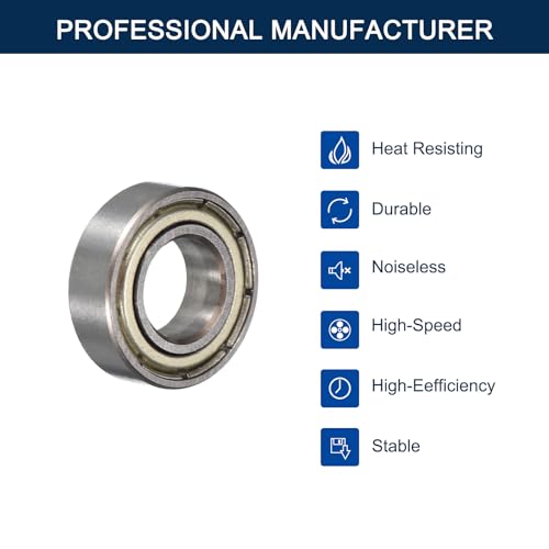 683ZZ Deep Groove Ball Bearings, ID 3mm x OD 7mm x Width 3mm Miniature Bearings, Double Metal Shielded Ball Bearing Chrome Steel Z2 Lever 20pcs - size: 683ZZ 3x7x3mm