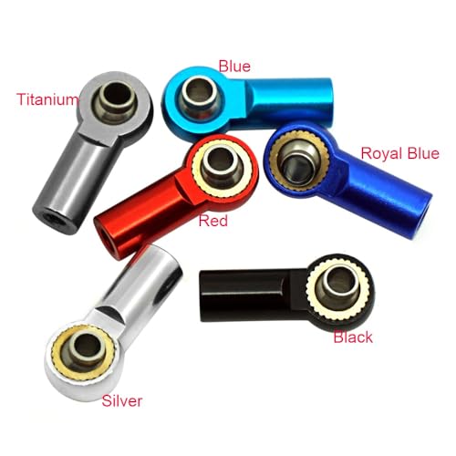 20pcs/Set Aluminum M3 Metal Ball Head Holder for Axial SCX10 Link Rod End Ball Joint for 1/10 RC Car Truck Buggy Crawler(Red 20pcs) - color: Red 20pcs