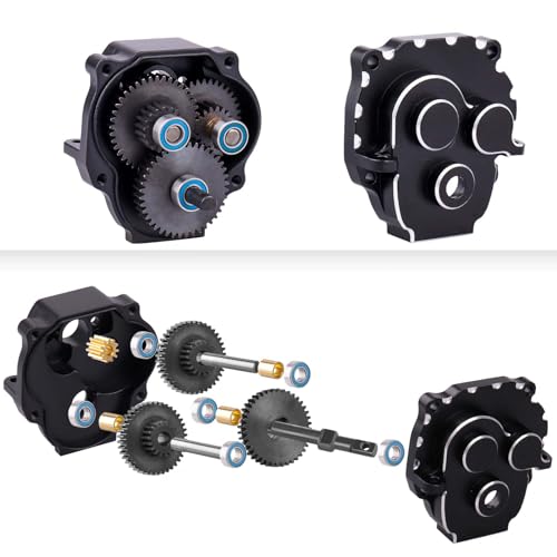HobbyPark Metal Steel 16.6:1 Ratio Transmission Gear Pinion Set Gears w/Brass Motor Pinion for TRX4M TRX4MT 1/18 RC Crawler Car