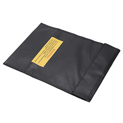 Explosion Proof Bag, Fireproof, Fireproof Storage, Heat Resistant, for Lithium Battery Charging, for Drone Battery and Various Aircraft Batteries (Black) - size: Black