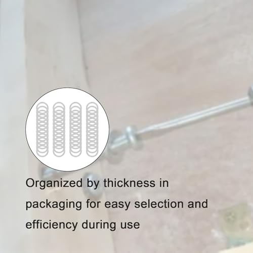 M6×8mm 304 Stainless Steel Shim Washers, 48-Piece Fine-Tuning Spacer Set | Four 0.1/0.2/0.3/0.5mm thickness options for accurate clearance adjustment, CNC alignment, small machinery and DIY repair - size: M6x8