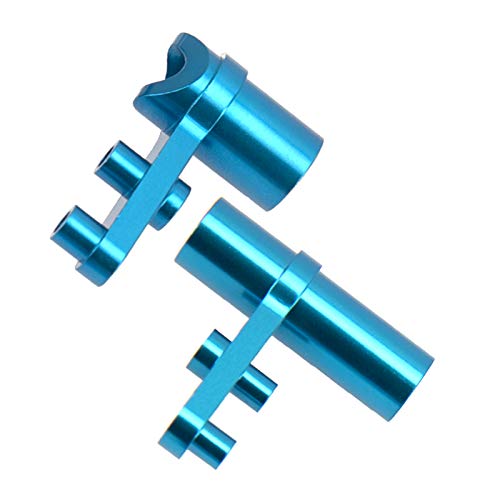 Aluminum Steering Servo Saver Complete Ackerman Plate Upgrade Parts 102057 Compatible with Redcat Volcano Epx HSP Exceed 1/10 RC Truck Buggy Car (Blue)