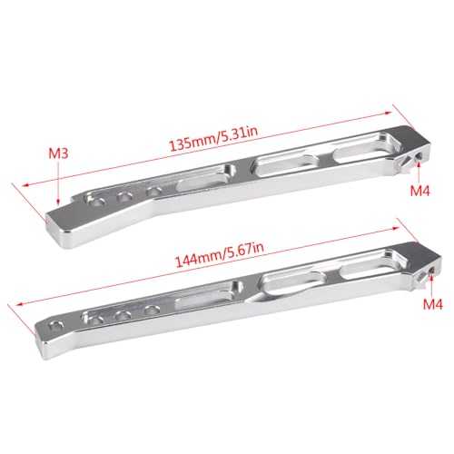 Aluminum Alloy Front Rear Chassis Brace Set for ARRMA 1/7 Mojave 6S BLX 4WD Desert Truck ARA320620 Upgrade Parts
