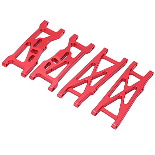Raguso RC Front Rear Arms Aluminium Alloy Anti Deformation RC Swing Arms Metal Front Rear Suspension Arms for LOSI 22S SCT for 1/10 RC Short Course Truck(Red)