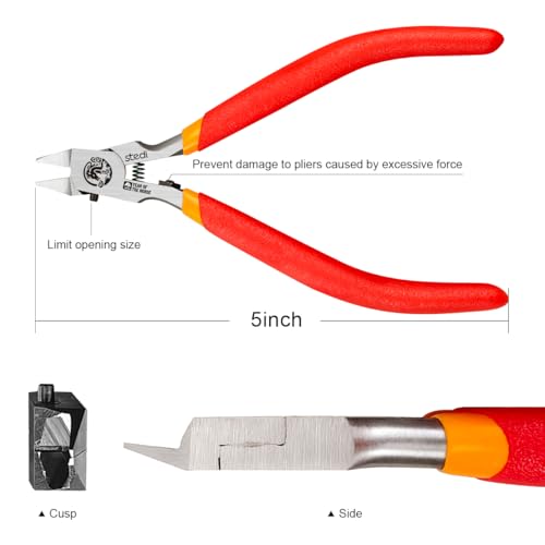 stedi Ultimate Model Nippers 5-Inch,Ultra-Thin Single Blade | Sprue Cutter plastic model with Protective Case for Gundam Repairing Plastic Model and Fixing, for Gunpla Model, 2026 - style: Ultimate Single-edged(for Professionals) 2026