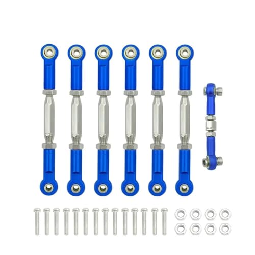 RC Cars Parts For Traxxas For Slash 4X4 2WD 1/10 1 Set Aluminum Turnbuckle Camber Link End Adjustable Kit RC Car Upgrade Parts(Sky Blue) - color: Sky Blue