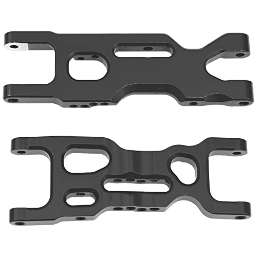 Metal Front & Rear Suspension Arms A-Arms Set Compatible with Losi 1/18 Mini-T 2.0 2WD Stadium RC Truck Hop-Up Parts (Black) - color: Black