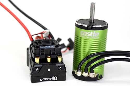 Castle Creations 010-0174-12 Cobra 10 6S MAX, 25.2V MAX, 8A Peak BEC W/1412-2100KV 5MM SENSORED Motor