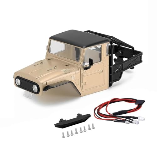 1/18 Scale RC Crawler Hard Body Shell with Roll Cage Compatible with Bronco Style Off Road Vehicles IR40 Model(Um. Sandy Taupe) - color: Um. Sandy Taupe
