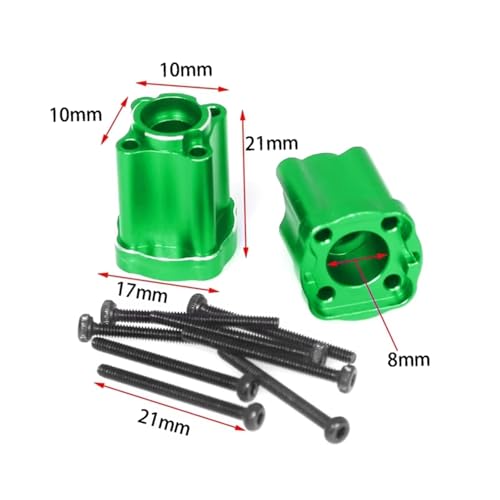 Compatible with LOSI for Mini for LMT 4X4 1/18 Brushed Monster Truck RC Car Upgrade Parts Accessories Rear Cup Kit Green RC Accessories
