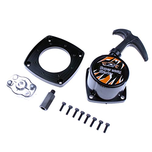 Super Easy Pull Starter for Zenoah Chongyang 23CC 26CC 29CC Rovan 23-30.5CC Engine (Black) - color: Black