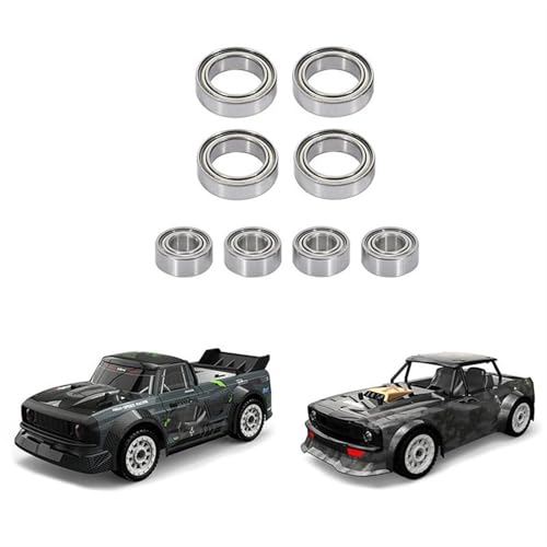 Double Rubber Seal for SG1603 SG1604 for UDIRC UD1601 UD1602 UD1603 UD1604 1/16 rc Car Spare Parts Accessories 8Pcs Ball Bearing Set