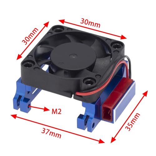 RC Spare Part Compatible with Slash for Stampede for Rustler for VXL for Traxxas 3s 1/10 RC Cars Parts Aluminum ESC Radiator Fan for 3340 Cooling System