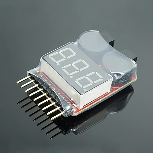 3pce RC Voltage Display Battery Low Alarm Buzzer BX100 1S-8S Meter Tester Lipo Battery Monitor for RC Car Drone Helicopter