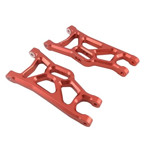 Aluminum Front Lower Suspension Arms for 1/10 Slash 2WD RC Car (Red) | 3631,A-Arms,CNC Machined,Heavy Duty,High Strength,Precision Fit,Wear Resistant,Durable,RC Upgrade Parts - color: Red