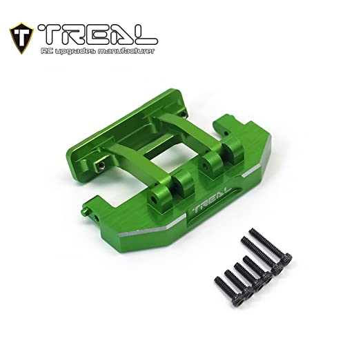 TREAL Aluminum 7075 Rear Bumper Mount for Axial SCX24 Deadbolt AXI90081 1/24 RC Crawler Car Upgrade Parts (Green) - color: Green