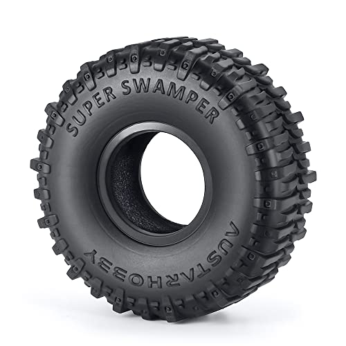 4PCS Rubber Micro 1" RC Wheel Tires 62mm for All 1/24th Axial SCX24 Deadbolt,C10,JLU CRC,Bronco RC Crawler Truck Car - color: A Style