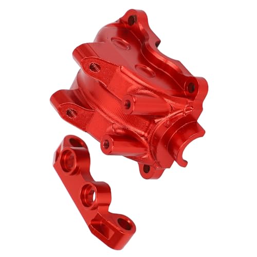 FILFEEL RC Car Cover for -02-02T – 7075 Aluminum Alloy Metal Differential Housing Case with Upper Arm Mount & 8 Screws – /10 Scale Chassis Upgrade (Red) - color: Red