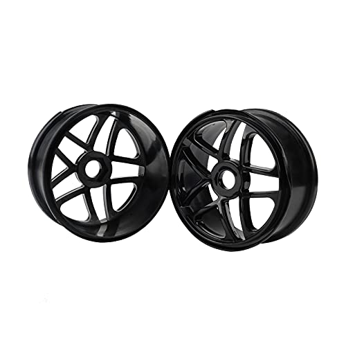 RC Tires & Wheels Set, Black, 4PCS | 1/8 Scale, 17mm Hex, Off-Road Buggy Tires, For Arrma Typhon, Compatible with Kyosho Traxxas