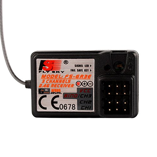 Flysky FS-GT3B 2.4Ghz 3 Channel RC Transmitter + FS-GR3E Receiver for Radio Control Car Boat