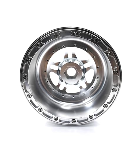 CNC aluminum bead lock wheel For LOSI Super Baja Rey 2.0 1/6 1pcs (silver) - color: silver
