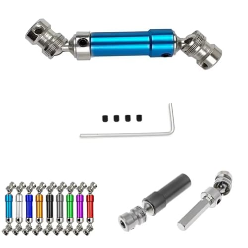 For WLtoys 12428 12423 1/12 RC Car For Buggy Parts 1PC 80mm Metal Rear CVD Drive Shaft Upgrade Accessories RC Car Transmission Shaft(Yellow) - color: Yellow