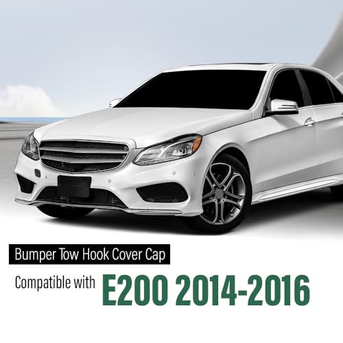 LQI Front Bumper Tow Hook Cover Cap Fit Benz E550 E400 E350 2014-2016 | Fit Benz E250 4Matic Hybrid 2014-2016 A2128852422 - size: Front | Fit Benz W212 E-Class AMG 2014-2016
