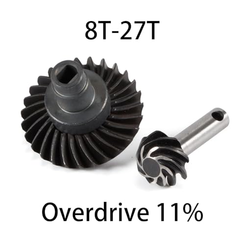 Overdrive Underdrive Helical Axle Gear Set 24/8T 27/8T 30/8T 33/8T for Axial SCX10 AR44 AR45 Capra Axle VS4-10 F9 Phoenix F10 (27T 8T) - color: 27t 8t