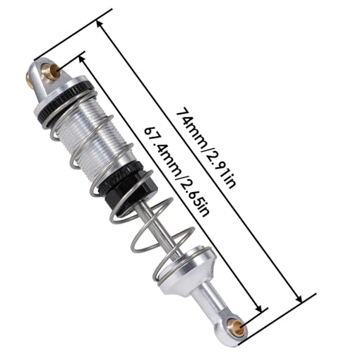 4PCs Aluminum Adjustable Hydraulic Spring Shock Absorbers RC Car Upgrade Modified Parts for 16101 16102 16103 1/16 RC Car Upgrade Parts Accessories